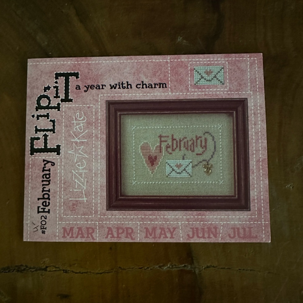 February Lizzie Kate Month Flip It Cross-stitch Pattern